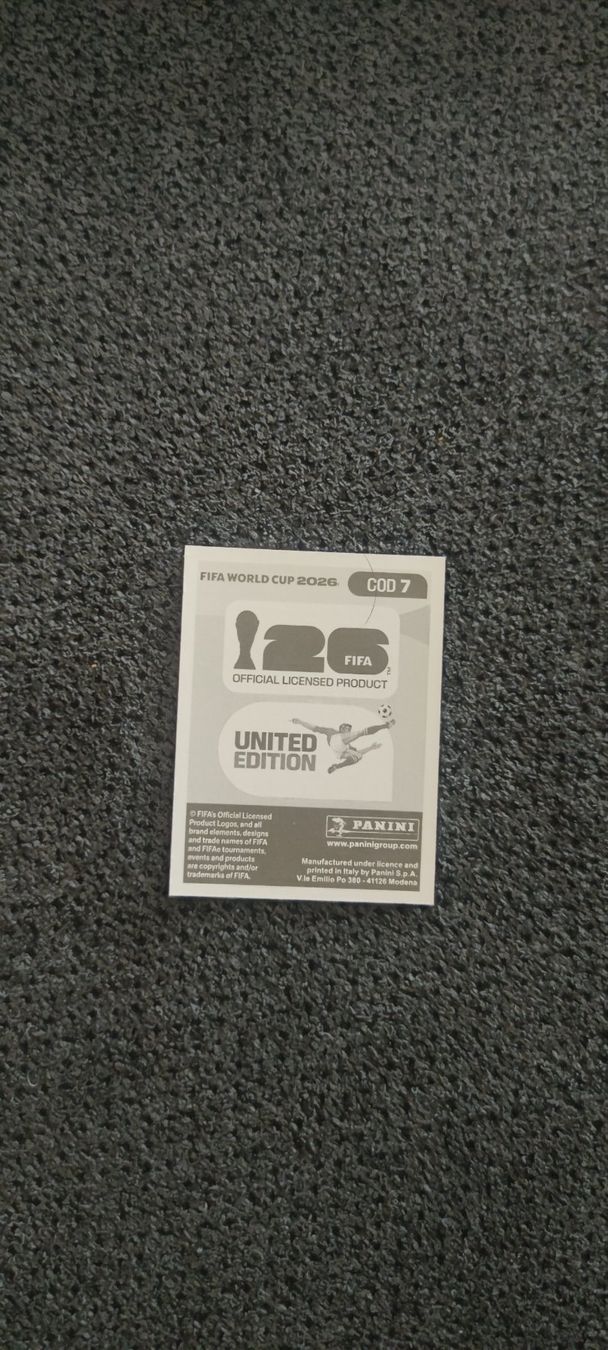 Panini Carte collezionabili: Panini FIFA World Cup 2026 Sticker - COD 7 Joris Kayembe – Nuovo e nell'imballaggio originale da Altstätten SG venduto da Trelli 1