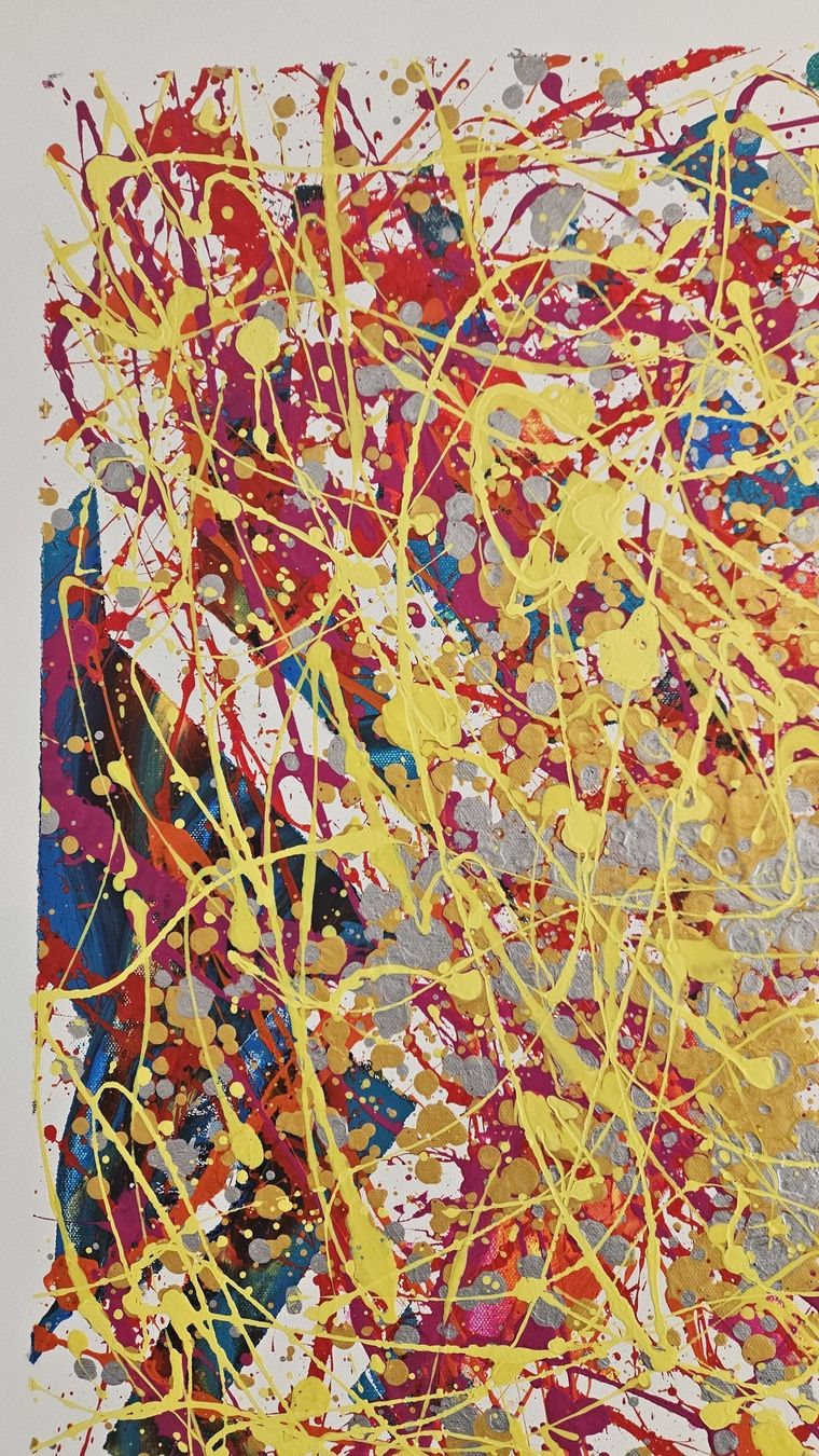 Gemälde: Tableau d'art abstrait coloré - unique et moderne! – Neu (gemäss Beschreibung) aus Le Locle von fab_c9hh 3