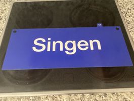 Originales SBB/CFF/FFS-Metallschild, Singen / Schaffhausen
