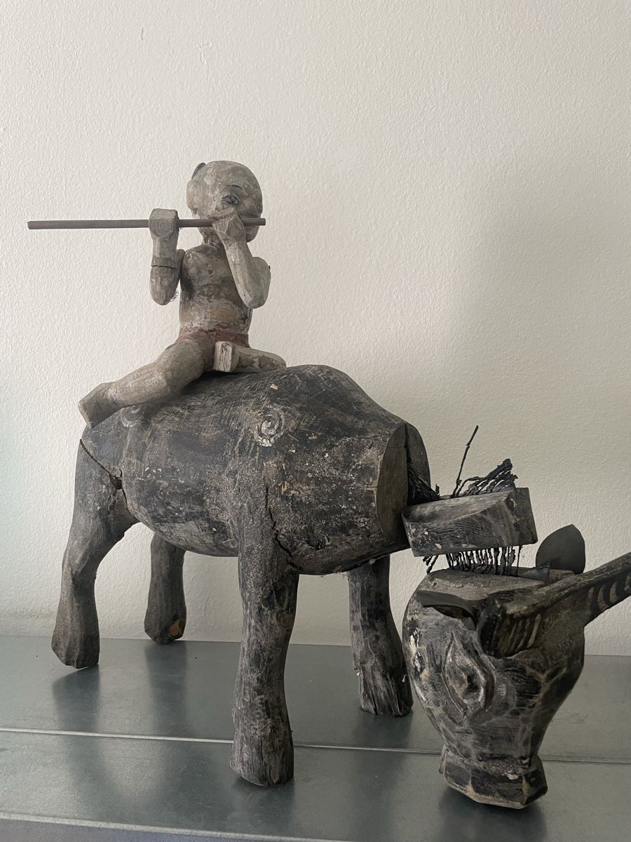 Sculture & Statue: Large vietnamese puppet wood carving antique – Usato da Basel venduto da Amechan.