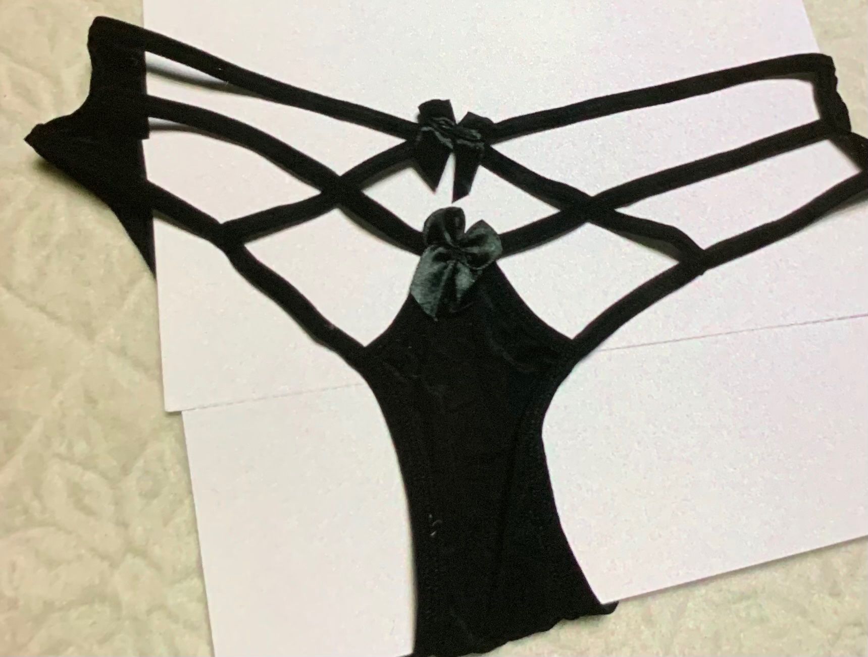 Altra biancheria intima: Intimo seducente nero con lacci e fiocchetto - taglia S – Nuovo e nell'imballaggio originale da Locarno venduto da Fixed8 6