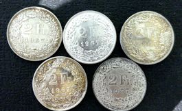 5 Zweifränkler 1967