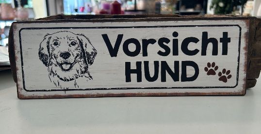 Insegne: Blechschild Metallschild Vorsicht Hund – Nuovo e nell'imballaggio originale da Aarwangen venduto da to-hirschi