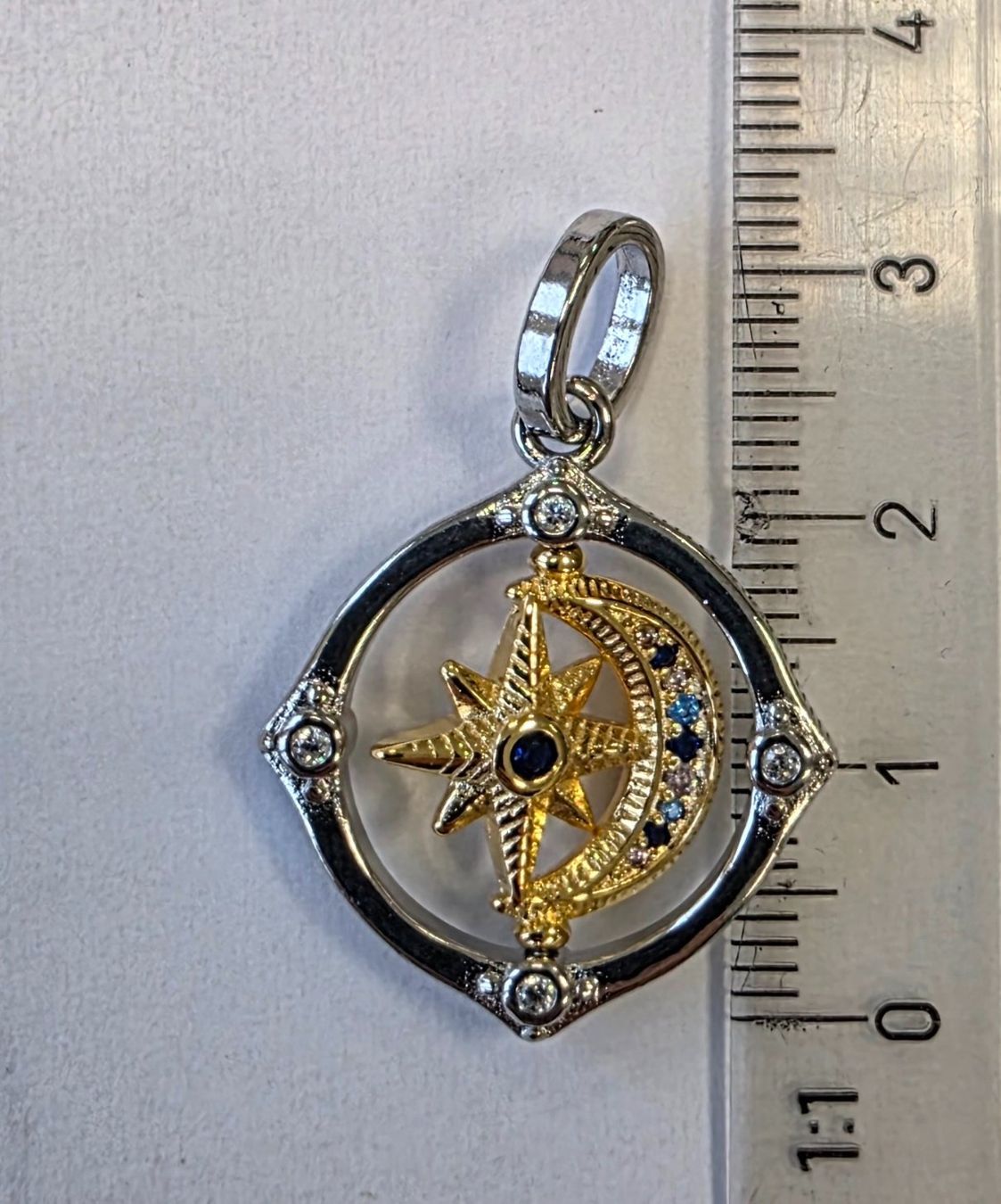 Ciondoli: Anhänger Stern/Mond Silber 925 – Nuovo (secondo la descrizione) da Madetswil venduto da triforuz 2