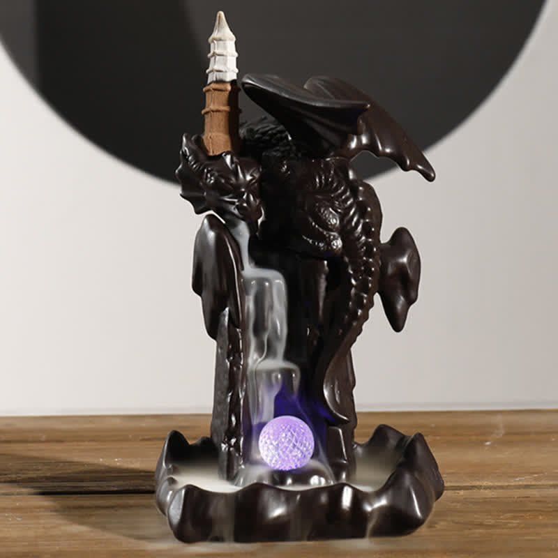 Tutte le decorazioni: Drachen Räucherbrunnen mit LED-Beleuchtung - Herbstdeko – Usato da Dietikon venduto da Miakitty 6