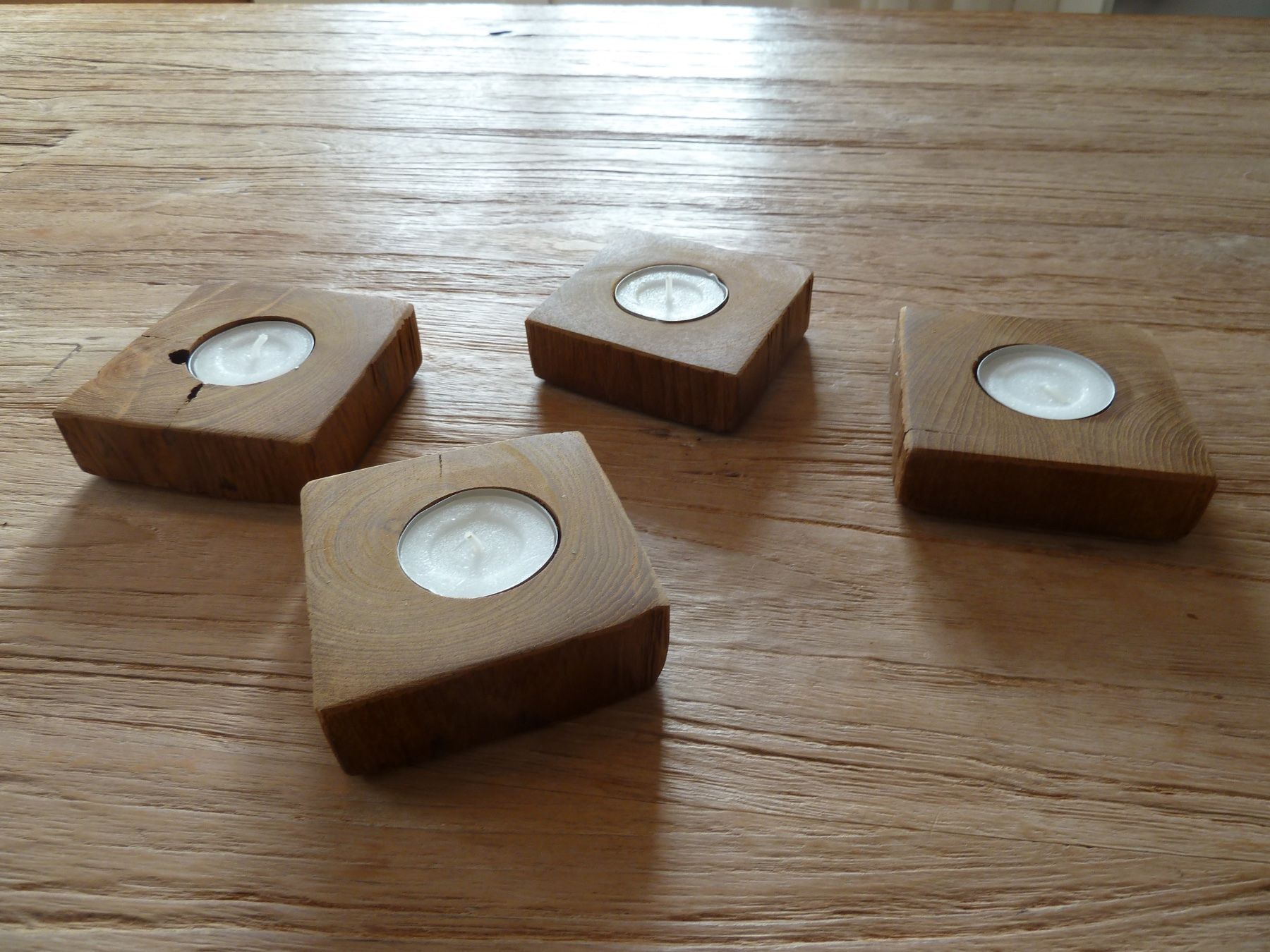 Kerzenständer: 4 Teelichthalter aus Holz – Gebraucht aus Niederscherli von lama8567 2