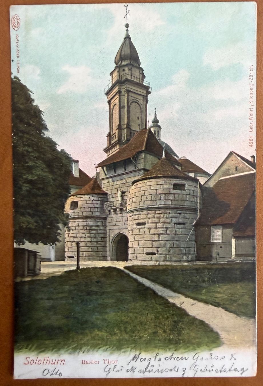Ansichtskarten: Solothurn - Basler Thor 1904 – Gebraucht aus Lutry von Ediego