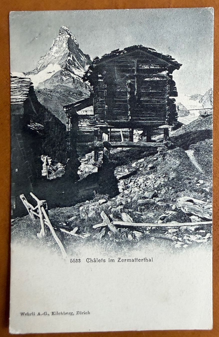 Cartoline postali: Zermatt - Chalets - 1907... Belle carte – Usato da Lutry venduto da Ediego