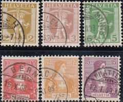 101-106 gestempelt, Katalog SBK Fr. 31.00