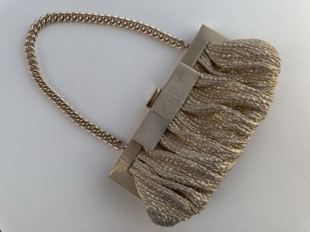 Elegante Vintagestyle Handtasche/Clutch mit Goldkette