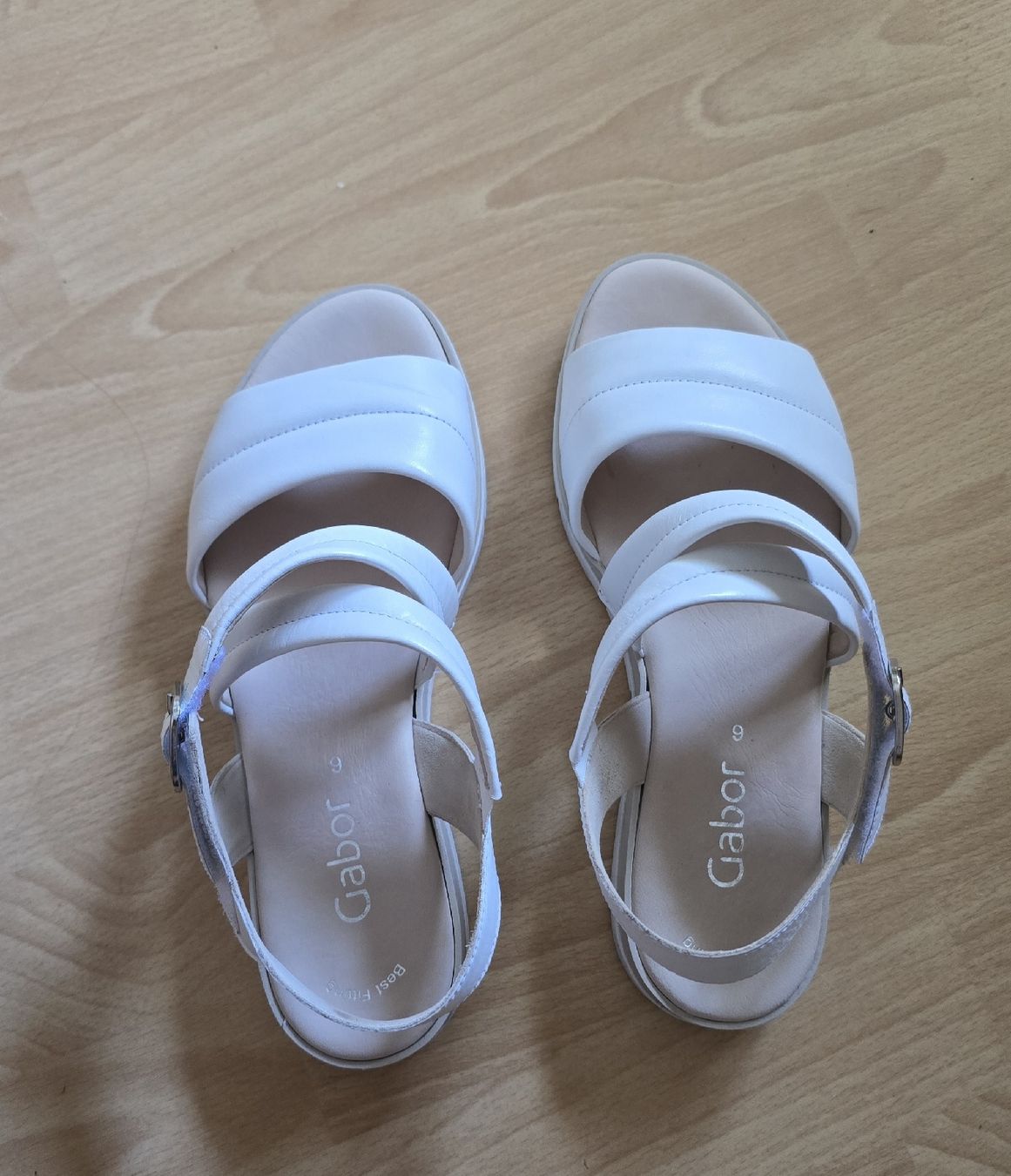 Gabor Scarpe da donna: Gabor Sandalen Leder weiss Gr. 39 – Usato da Sursee venduto da M_Z 1