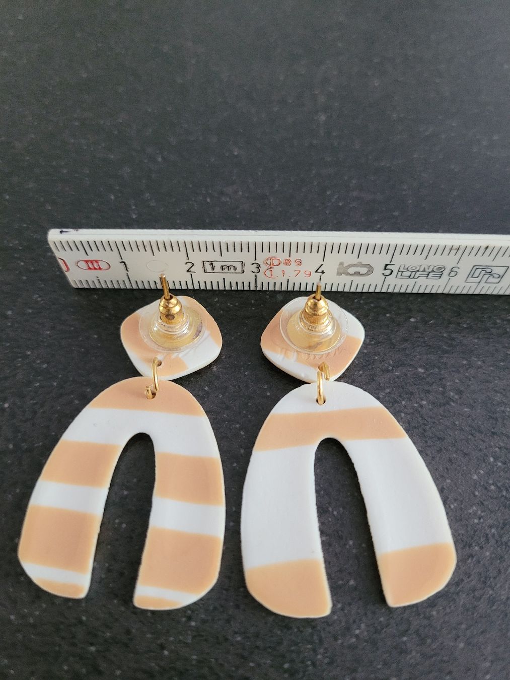 Ohrringe & -stecker: Trendige Statement Ohrringe, weiss - beige – Gebraucht aus Büren NW von nie_k6382 2