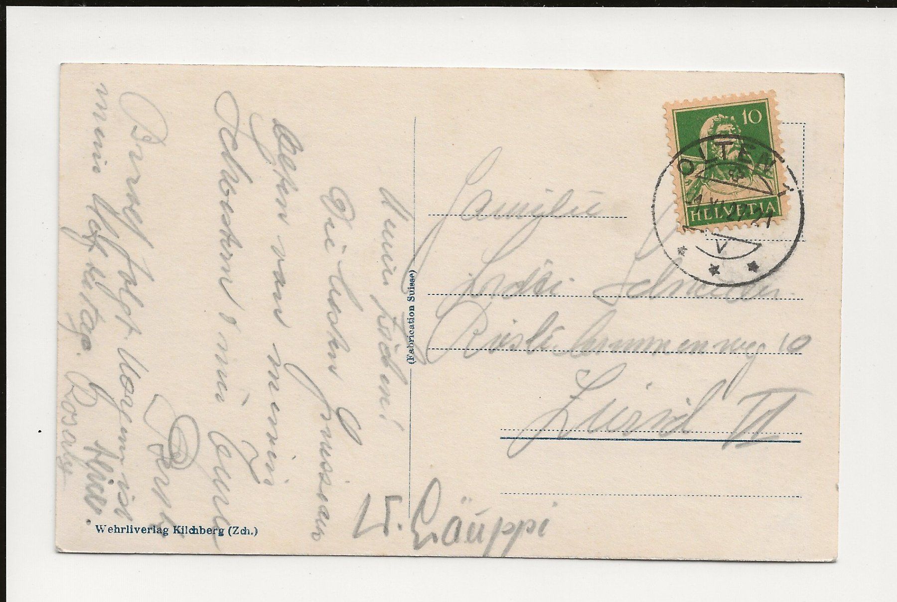 Ansichtskarten: AK 1927 Olten SO – Gebraucht aus Greifensee von 315WDO 1
