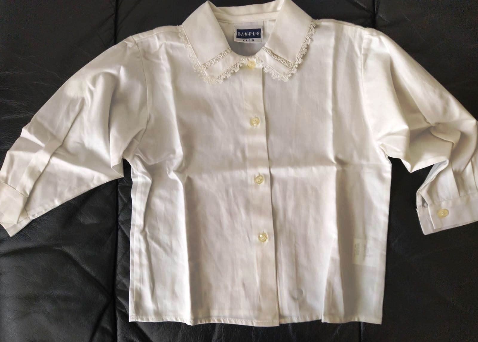 Camicette, T-shirt & Top: Bluse aus 100% Baumwolle mit Spitzenkragen - Grösse 45 - – Nuovo (secondo la descrizione) da Zürich venduto da -italo- 4