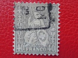 1882: Nr.50 (Faserpapier) von YVERDON, Kat: 5'000.- +Attest