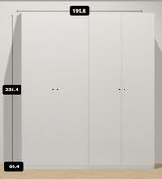 PAX-Schrank 200 x 60 x 239 cm (BxTxH)