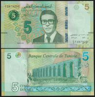 Tunesien 5 Dinars UNC 2022
