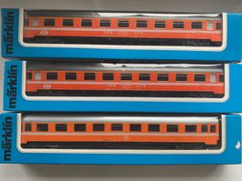 3 Märklin H0 EUROFIMA Personenwagen SBB/Belgien