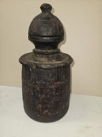 skulptur vase holz antik