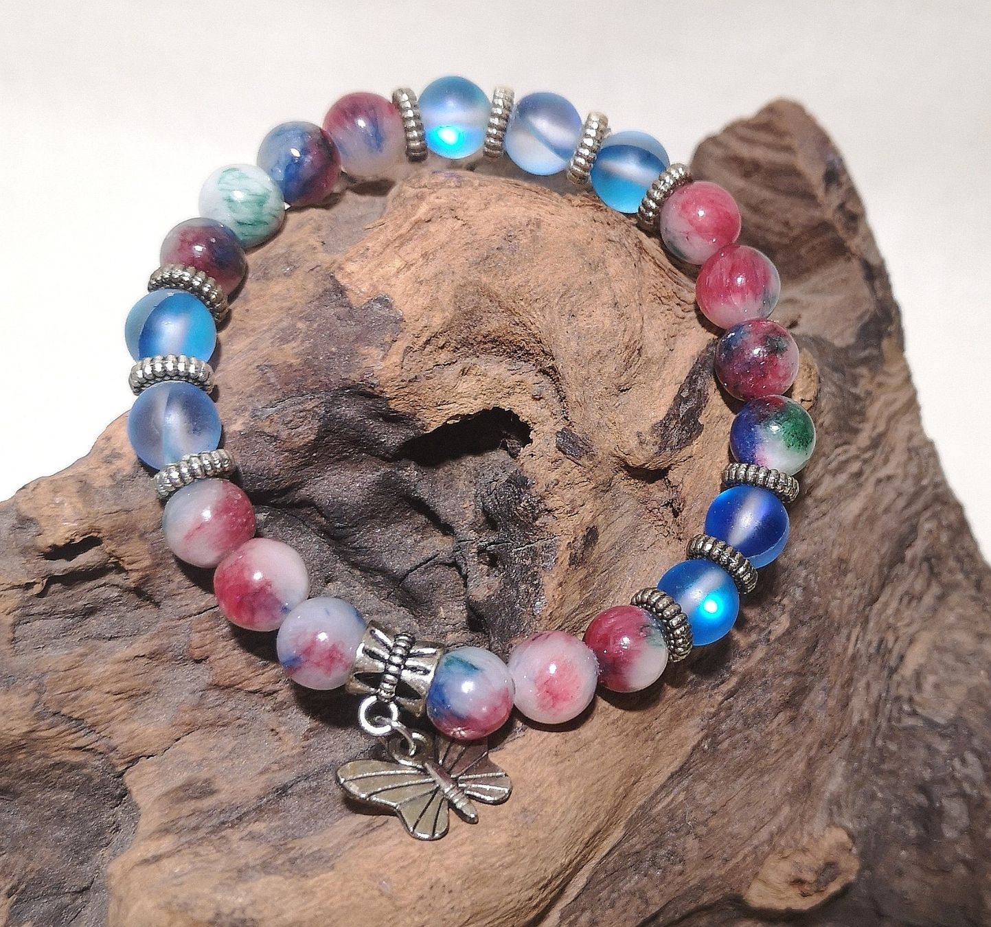 Armbänder & -reifen: blaue Kristall-Schmetterling Armk. – Neu (gemäss Beschreibung) aus Unterkulm von