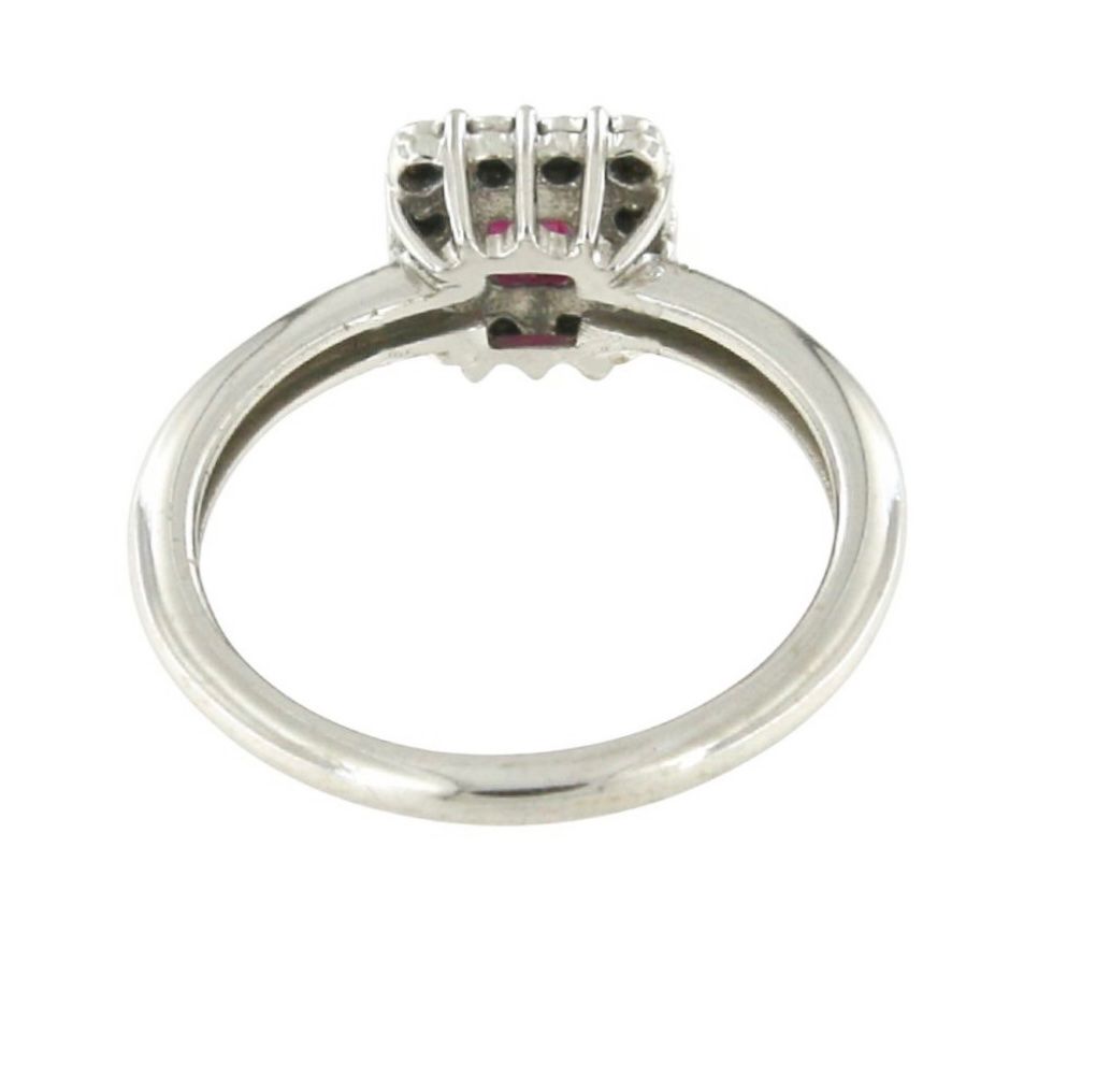 Bagues: Elegant 18kt White Gold Ring with Ruby and Diamonds Size 52 – Neuf avec emballage d'origine à Cham par ppl_8lbl 3