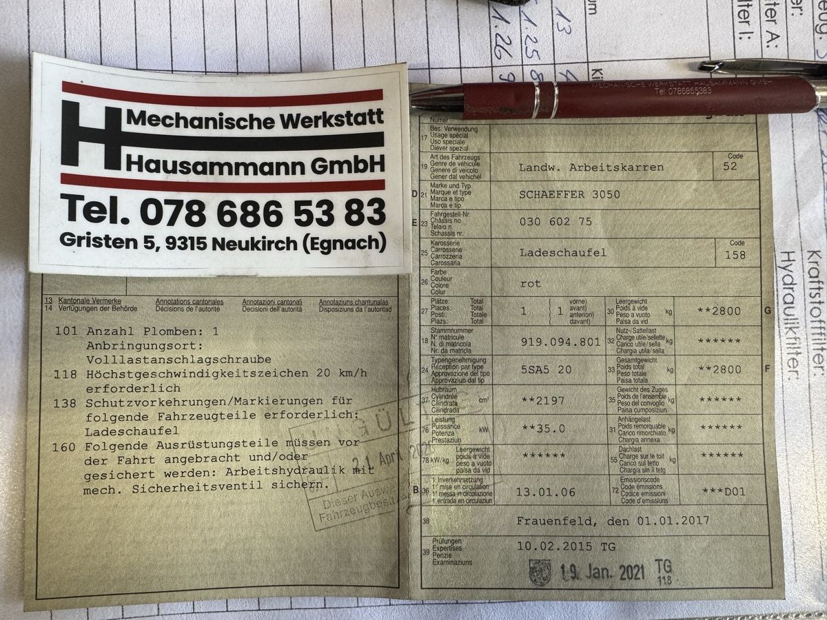 Schäffer Caricatori: Hoflader Schäffer 3050 – Usato da Neukirch(Egnach) venduto da farmalld439 7