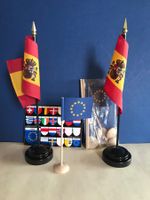 Flagge Fahne Tischflaggen SPANIEN + EU Sticker EU  Basteln