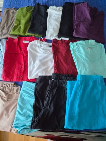 15 Teile Damen Kleider Paket Grösse L = 44-46versch. Farben