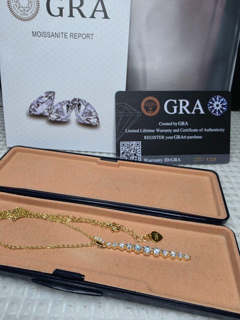 Ketten: Collier argent avec diamants de moissanite certifiés – Neu und originalverpackt aus Reconvilier von Tsma67 9
