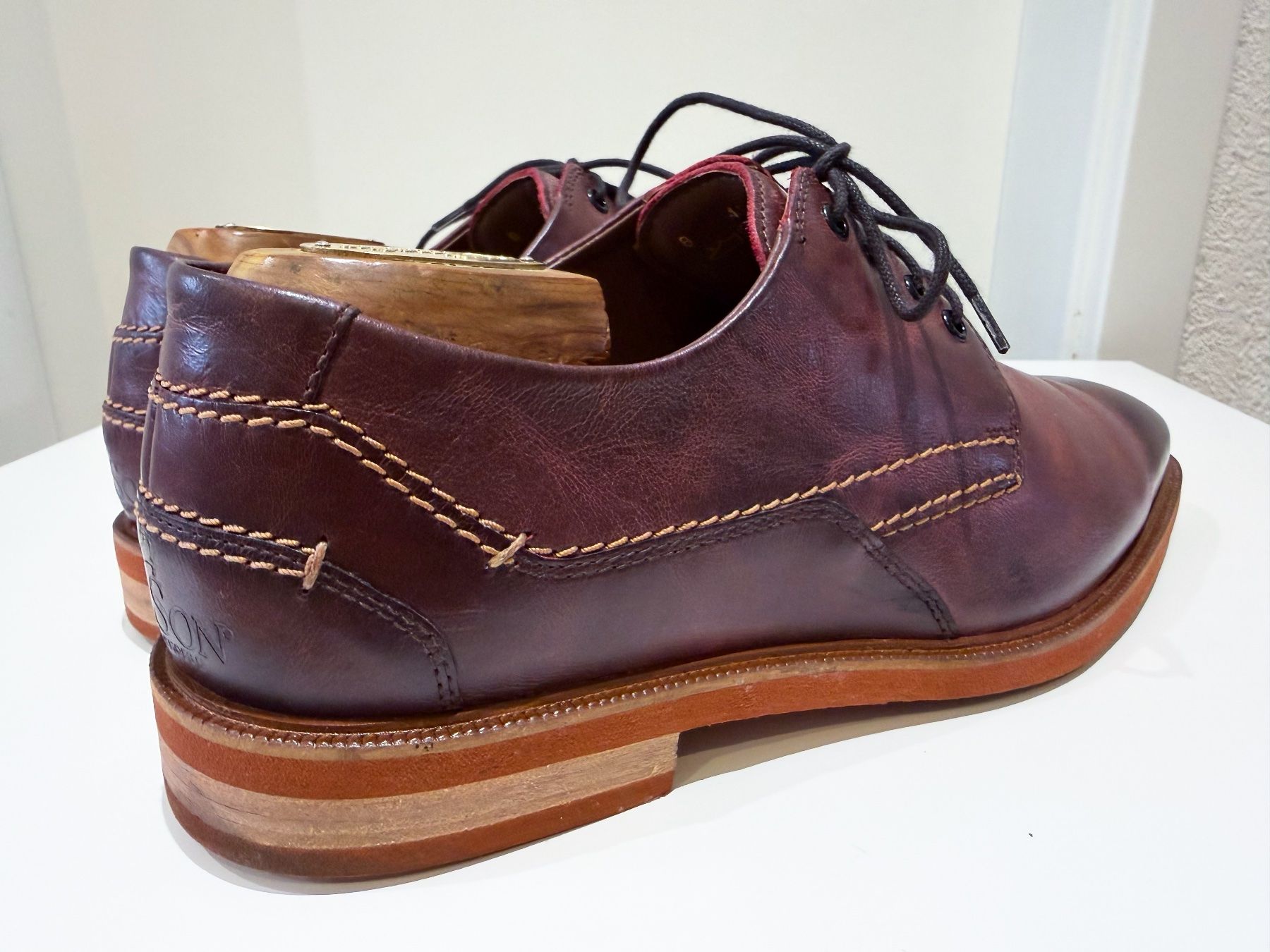 Scarpe da uomo: Starson Derby Schuhe Leder Bordeaux – Grösse 42 – Nuovo (secondo la descrizione) da Dietikon venduto da Angy94 3