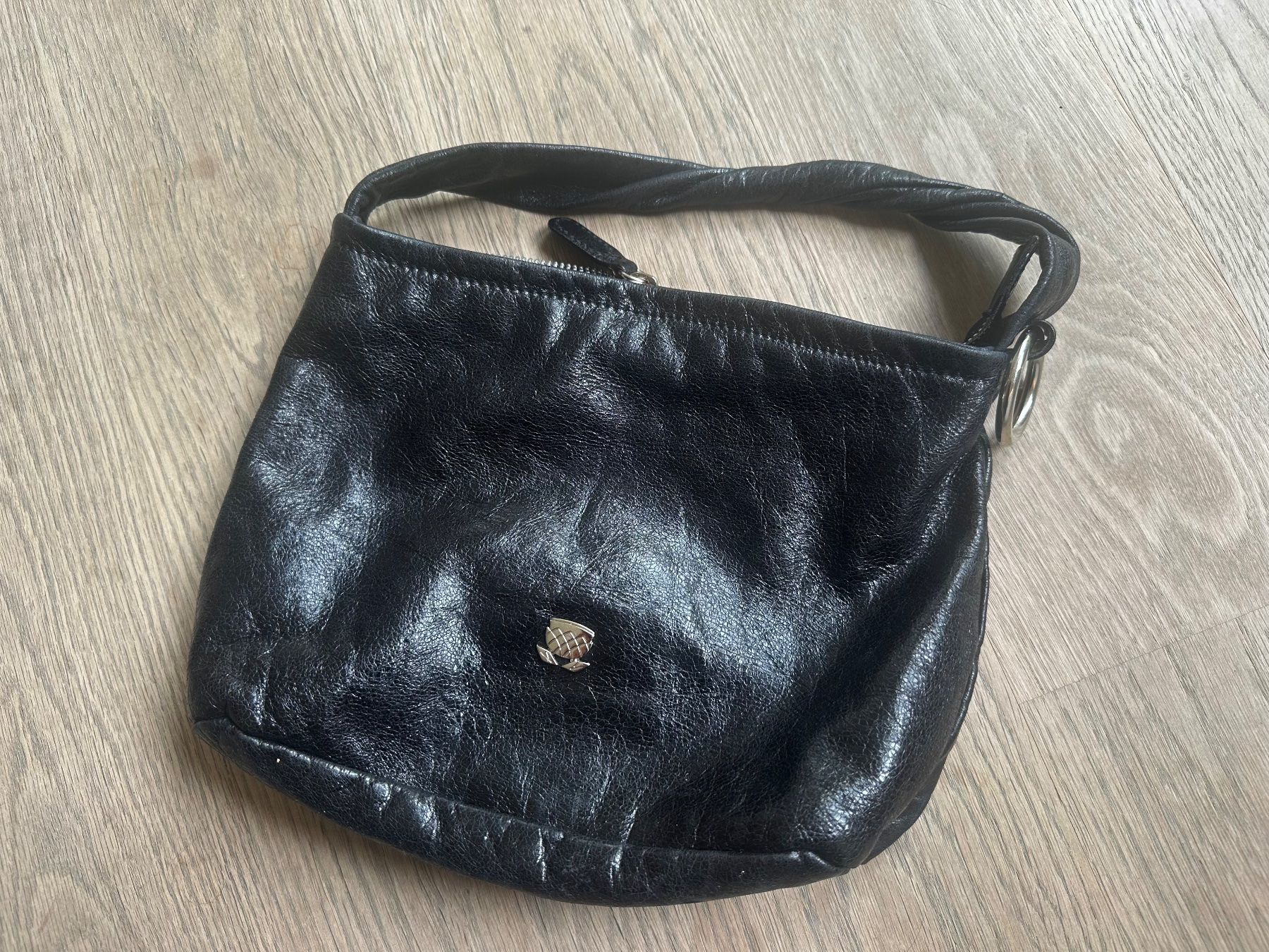 Navyboot Borse da donna: Kleine Handtasche, Navyboot, Leder schwarz – Usato da Zug venduto da hei_79h5