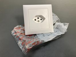 neue Feller Edizio due einzel Steckdose 1x T13 Weiss ab 1.-