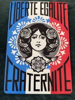 Aluschild Obey Liberté Egalité Fraternité Streetart