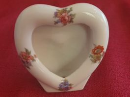 Reutter Herz Fotorahmen Porzellan Vintage Blumen Deko