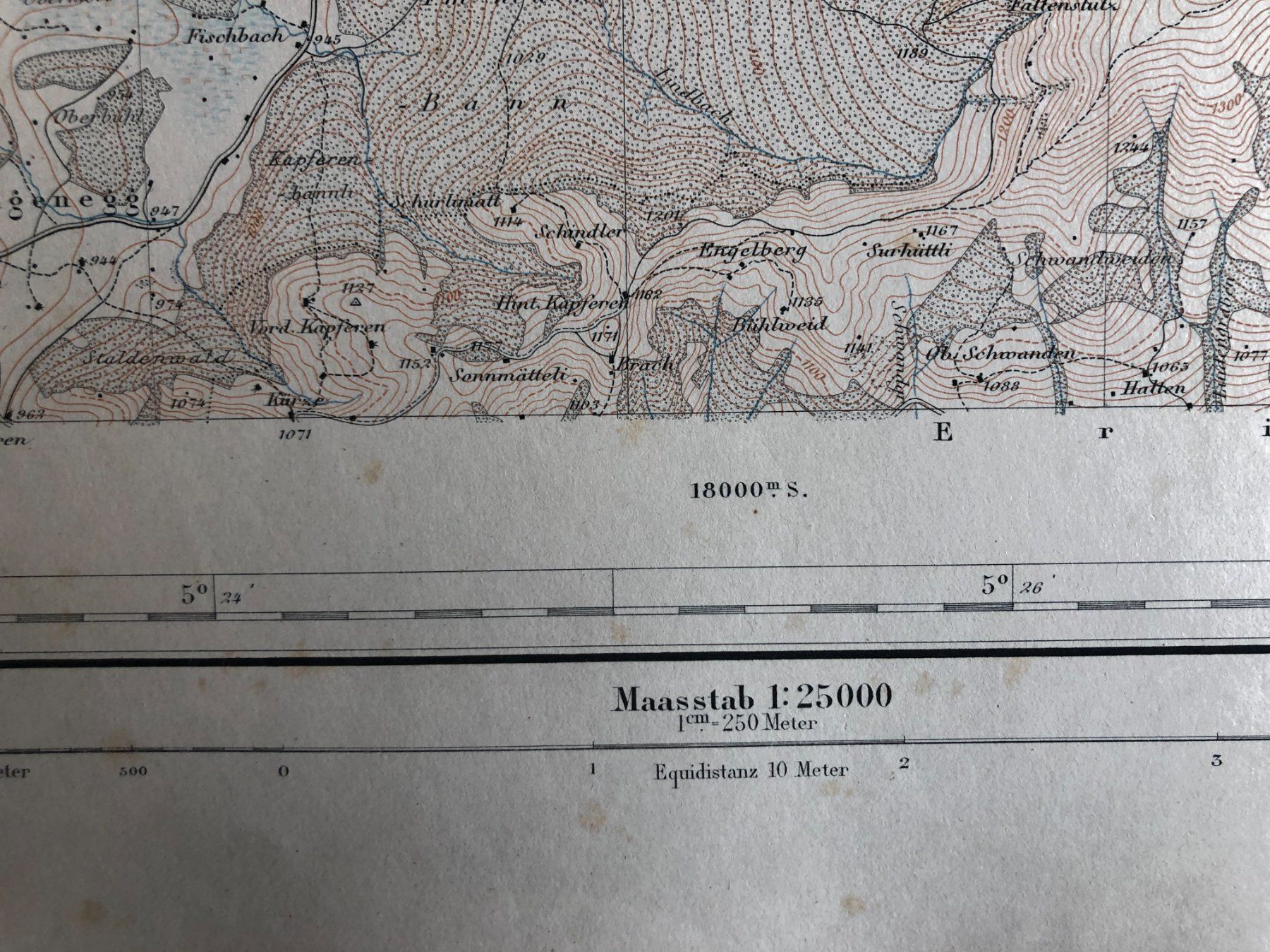 Landkarten & Atlanten: Siegfriedatlas Bl. 385: Schwarzenegg 1886 – Gebraucht aus Zürich von allp 5