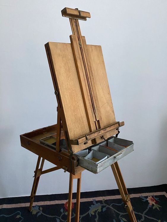 Chevalet De Peintre De Campagne – Modèle Terrain/Voyage En Bois, Marque Dalbé, Occasion