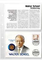 Walter Scheel_70. Geburtstag_Münzbrief mit Beschreibung