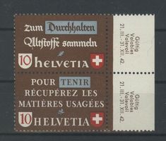 1942, Altstoffverwertung, Paar senkrecht, d/f **