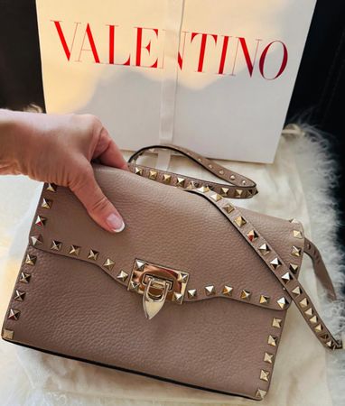 Valentino Garavani Rockstud Tasche, Top Zustand, Beige