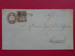 1874, Sitzende Helvetia, Nr.30 Tüblibrief: HÖCHSTETTEN (BE)