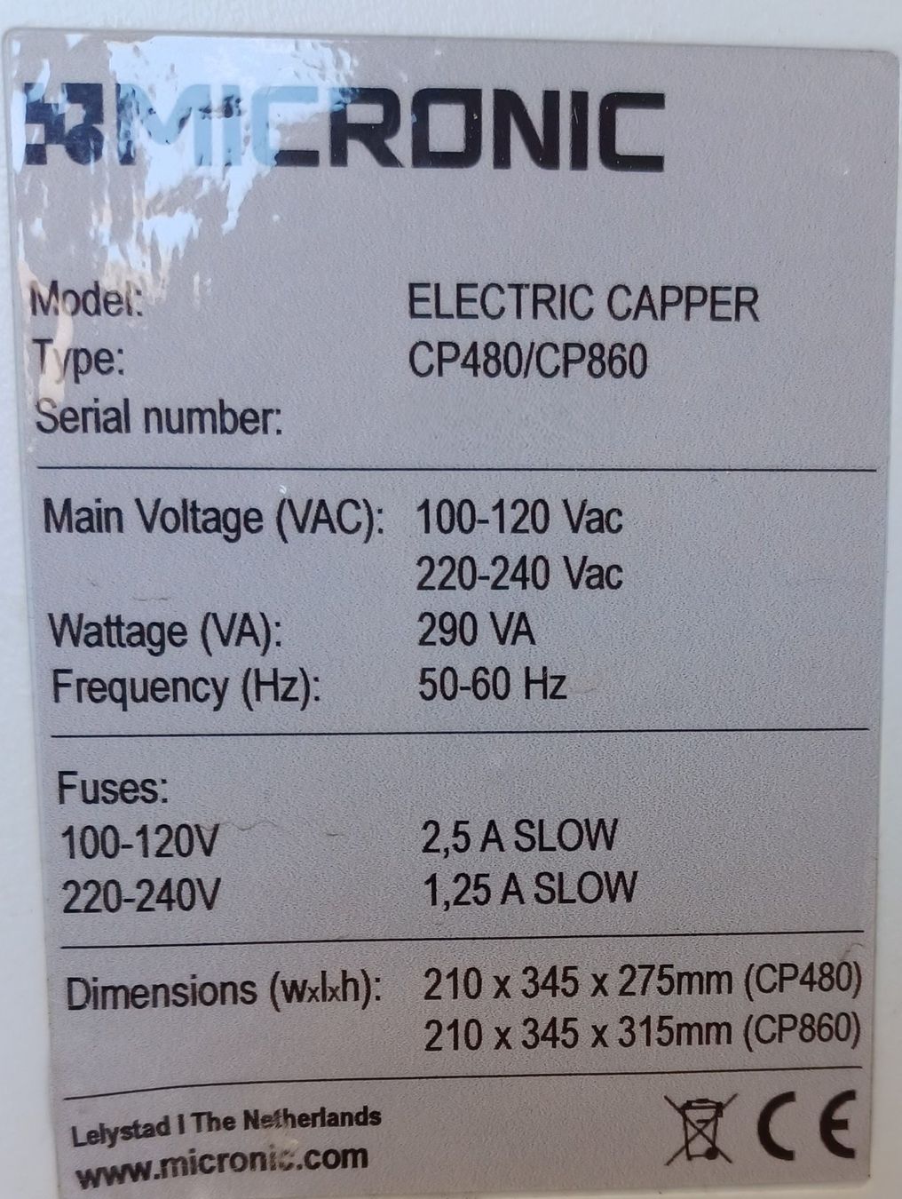 Laborzubehör: Micronic Univo CP480/CP860 Electric Capper – Defekt aus Niederdorf von LeptonAG_Labor 7