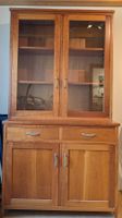 Massiver Holzschrank/Vitrine, B=113cm T=52cm H=210cm