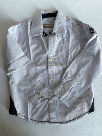 Jungen Hemd Gr. 102 gestreift weiss blau top Zus...