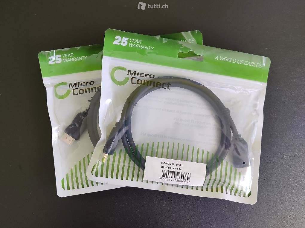 Cavi: 2 x MicroConnect HDMI (Typ A) ? HDMI (Typ A) – Nuovo e nell'imballaggio originale da Sirnach venduto da TheMrHuebi