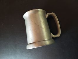 Trinkbecher mit Glasboden Kut Hing Tankard Zinn