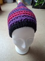 Warme, gestrickte Wintermütze, handgemacht, ca. Gr. M 61cm