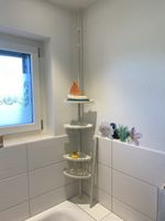 Badezimmer Eckregal Teleskopstange weiss