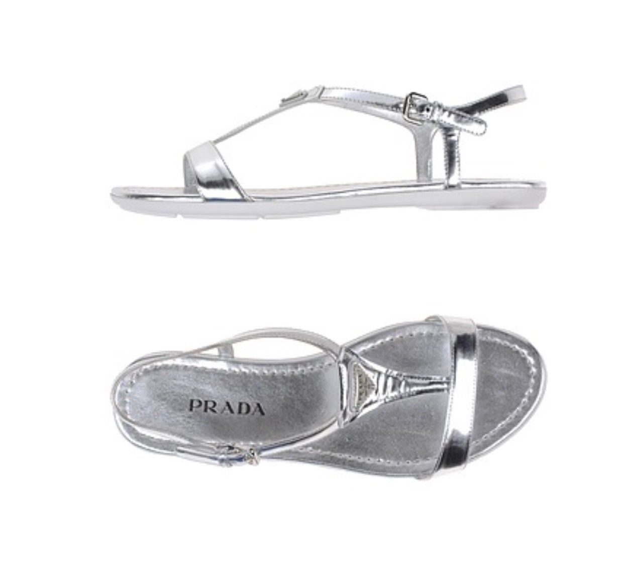 Prada Scarpe da donna: PRADA Sandalen silber  – Grösse 39 – Usato da Rudolfstetten venduto da Bar_wk82