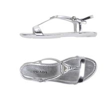 PRADA Sandalen silber  – Grösse 39