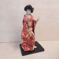 Traditionelle Japanische Geisha Puppe Vintage, Seiden Kimono